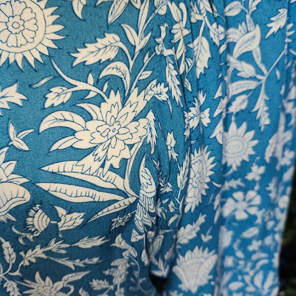 25152 Beautiful Turquoise 3 Tier maxi dress 3/4 Sleeve - Picture 11 of 12